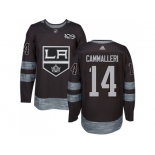 Men Adidas Los Angeles Kings #14 Mike Cammalleri Black 1917-2017 100th Anniversary Stitched NHL Jersey