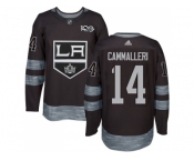 Men Adidas Los Angeles Kings #14 Mike Cammalleri Black 1917-2017 100th Anniversary Stitched NHL Jersey