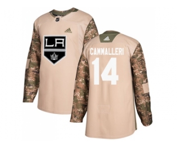 Men Adidas Los Angeles Kings #14 Mike Cammalleri Camo Authentic 2017 Veterans Day Stitched NHL Jersey