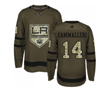 Men Adidas Los Angeles Kings #14 Mike Cammalleri Green Salute to Service Stitched NHL Jersey