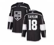 Men Adidas Los Angeles Kings #18 Dave Taylor Black Home Authentic Stitched NHL Jersey