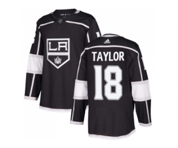 Men Adidas Los Angeles Kings #18 Dave Taylor Black Home Authentic Stitched NHL Jersey