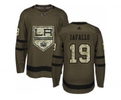 Men Adidas Los Angeles Kings #19 Alex Iafallo Green Salute to Service Stitched NHL Jersey