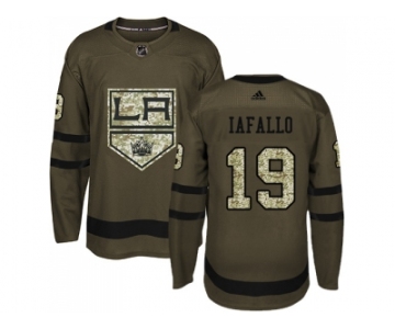 Men Adidas Los Angeles Kings #19 Alex Iafallo Green Salute to Service Stitched NHL Jersey