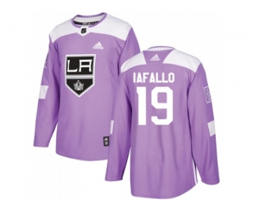 Men Adidas Los Angeles Kings #19 Alex Iafallo Purple Authentic Fights Cancer Stitched NHL Jersey