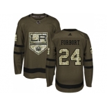 Men Adidas Los Angeles Kings #24 Derek Forbort Green Salute to Service Stitched NHL Jersey