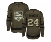 Men Adidas Los Angeles Kings #24 Derek Forbort Green Salute to Service Stitched NHL Jersey