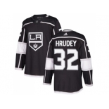 Men Adidas Los Angeles Kings #32 Kelly Hrudey Black Home Authentic Stitched NHL Jersey