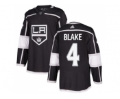 Men Adidas Los Angeles Kings #4 Rob Blake Black Home Authentic Stitched NHL Jersey