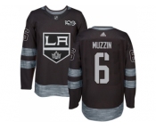 Men Adidas Los Angeles Kings #6 Jake Muzzin Black 1917-2017 100th Anniversary Stitched NHL Jersey