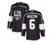 Men Adidas Los Angeles Kings #6 Jake Muzzin Black Home Authentic Stitched NHL Jersey