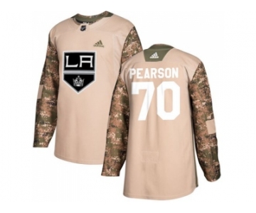 Men Adidas Los Angeles Kings #70 Tanner Pearson Camo Authentic 2017 Veterans Day Stitched NHL Jersey