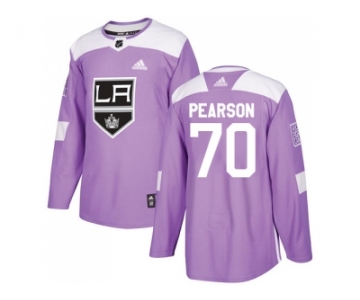 Men Adidas Los Angeles Kings #70 Tanner Pearson Purple Authentic Fights Cancer Stitched NHL Jersey