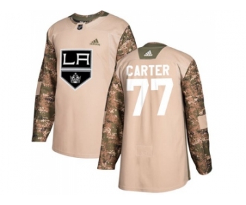 Men Adidas Los Angeles Kings #77 Jeff Carter Camo Authentic 2017 Veterans Day Stitched NHL Jersey