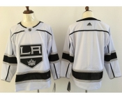 Men Adidas Los Angeles Kings Blank White Road Authentic Stitched NHL Jersey