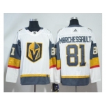 Men Adidas Vegas Golden Knights #81 Jonathan Marchessault White Road Authentic Stitched NHL Jersey