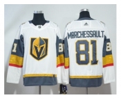 Men Adidas Vegas Golden Knights #81 Jonathan Marchessault White Road Authentic Stitched NHL Jersey