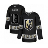 Men's Adidas Vegas Golden Knights #19 Reilly Smith Authentic Black Team Logo Fashion NHL Jersey