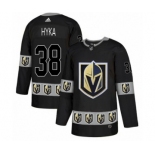 Men's Adidas Vegas Golden Knights #38 Tomas Hyka Authentic Black Team Logo Fashion NHL Jersey