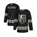 Men's Adidas Vegas Golden Knights #41 Pierre-Edouard Bellemare Authentic Black Team Logo Fashion NHL Jersey