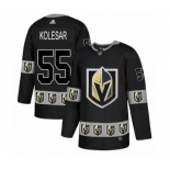 Men's Adidas Vegas Golden Knights #55 Keegan Kolesar Authentic Black Team Logo Fashion NHL Jersey