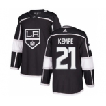 Men's Kings #21 Mario Kempe Black Home Authentic Stitched Hockey Jersey