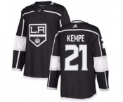 Men's Kings #21 Mario Kempe Black Home Authentic Stitched Hockey Jersey