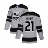 Men's Kings #21 Mario Kempe Black Home Authentic USA Flag Stitched Hockey Jersey