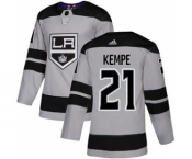 Men's Kings #21 Mario Kempe Black Home Authentic USA Flag Stitched Hockey Jersey