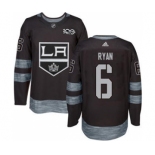 Men's Kings #6 Joakim Ryan Black 1917-2017 100th Anniversary Stitched Hockey Jersey