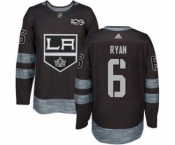 Men's Kings #6 Joakim Ryan Black 1917-2017 100th Anniversary Stitched Hockey Jersey