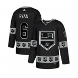 Men's Kings #6 Joakim Ryan Black Authentic Team Logo Fashion Stitched Hockey Jersey