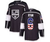 Men's Kings #6 Joakim Ryan Black Home Authentic USA Flag Stitched Hockey Jersey