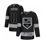 Men's LA Kings With Dodgers #11 Anze Kopitar Black Hockey Hockey Jersey