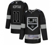 Men's LA Kings With Dodgers #11 Anze Kopitar Black Hockey Hockey Jersey