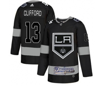 Men's LA Kings With Dodgers #13 Kyle Clifford Black Hockey Hockey Jersey