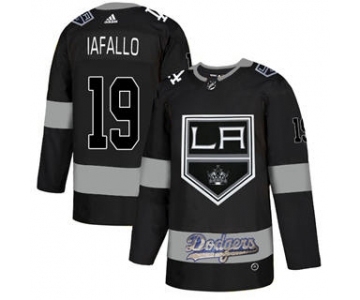 Men's LA Kings With Dodgers #19 Alex Iafallo Black Hockey Hockey Jersey