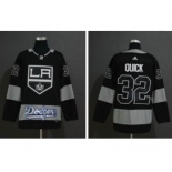 Men's LA Kings With Dodgers #32 Jonathan Quick Black Stitched Hockey Hockey Jersey