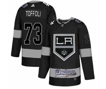 Men's LA Kings With Dodgers #73 Tyler Toffoli Black Hockey Hockey Jersey