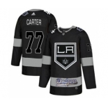 Men's LA Kings With Dodgers #77 Jeff Carter Black Hockey Hockey Jersey