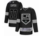 Men's LA Kings With Dodgers #77 Jeff Carter Black Hockey Hockey Jersey