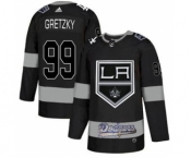 Men's LA Kings With Dodgers #99 Wayne Gretzky Black Hockey Hockey Jersey