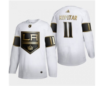 Men's Los Angeles Kings #11 Anze Kopitar White Golden Edition Limited Stitched Hockey Jersey