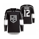 Men's Los Angeles Kings #12 Trevor Moore Black Stitched Jersey