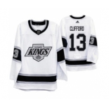 Men's Los Angeles Kings #13 Kyle Clifford 2019-20 Heritage White Throwback 90s Hockey Jersey