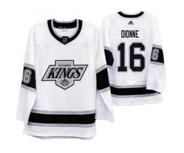 Men's Los Angeles Kings #16 Marcel Dionne 2019-20 Heritage White Throwback 90s Hockey Jersey