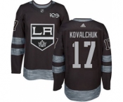 Men's Los Angeles Kings #17 Ilya Kovalchuk Black 1917-2017 100th Anniversary Stitched Hockey Jersey