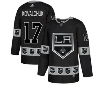 Men's Los Angeles Kings #17 Ilya Kovalchuk Black Team Logo Fashion Stitched Hockey Jersey