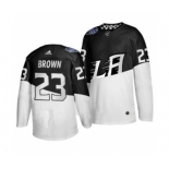 Men's Los Angeles Kings #23 Dustin Brown 2020 Stadium Series White Black Stitched Hockey Jersey