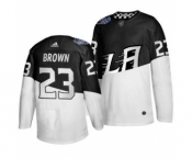 Men's Los Angeles Kings #23 Dustin Brown 2020 Stadium Series White Black Stitched Hockey Jersey